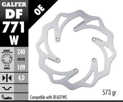 Disco de freno Galfer DF771W