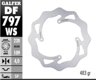 Disco de freno Galfer DF797WS