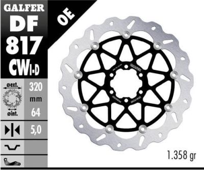 Disco de freno Galfer DF817CWI