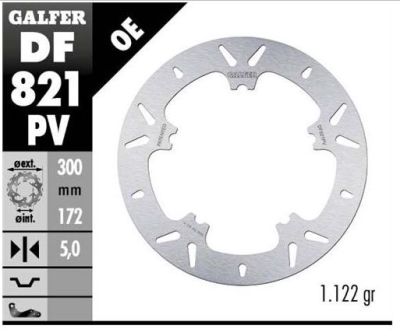 Disco de freno Galfer DF821PV