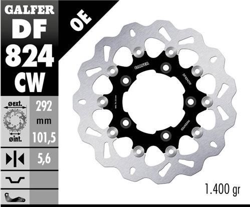 Disco de freno Galfer DF824CW