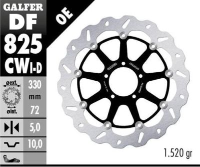 Disco de freno Galfer DF825CWD