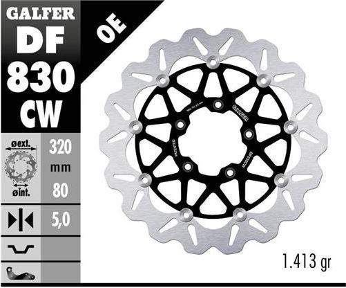 Disco de freno Galfer DF830CW