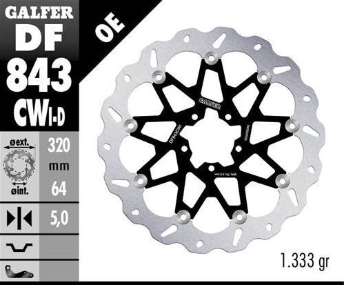 Disco de freno Galfer DF843CWI