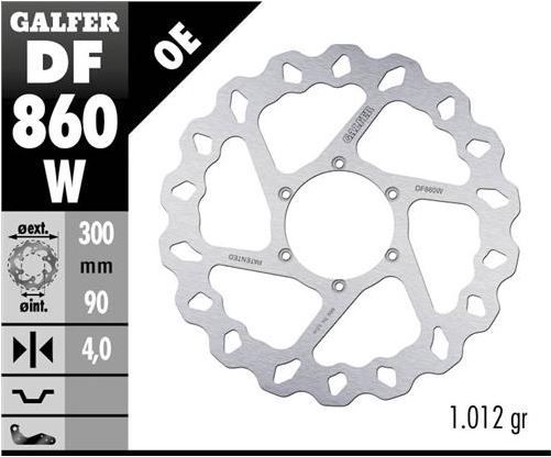 Disco de freno Galfer DF860W