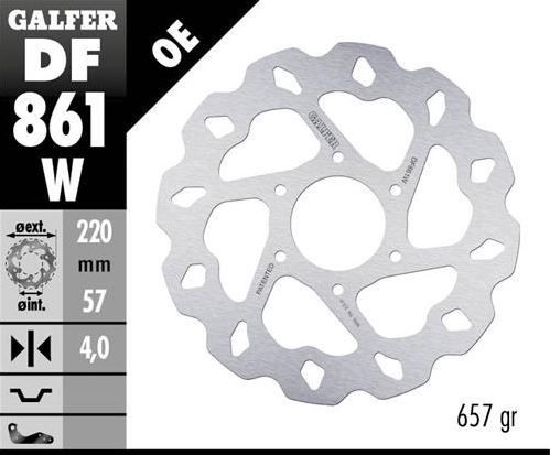 Disco de freno Galfer DF861W