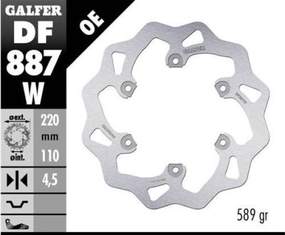 Disco de freno Galfer DF887W