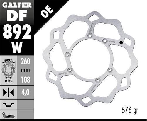 Disco de freno Galfer DF892W
