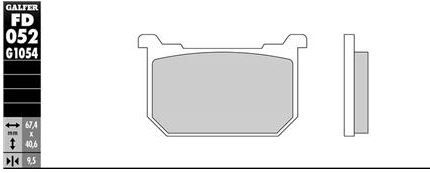 Pastillas de freno Galfer FD052G1651 Compuesto Semi Metálico