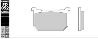 Pastillas de freno Galfer FD052G1651 Compuesto Semi Metálico