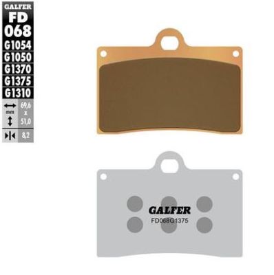 Pastillas de freno Galfer FD068G1375 Compuesto Sinter Sport