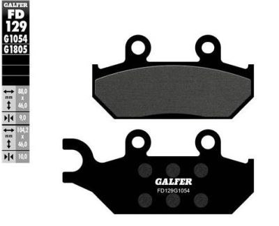 Pastillas de freno Galfer FD129G1054 Compuesto Semi Metal