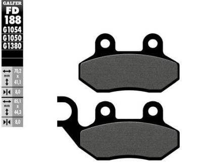 Pastillas de freno Galfer FD188G1050 Compuesto Scooter