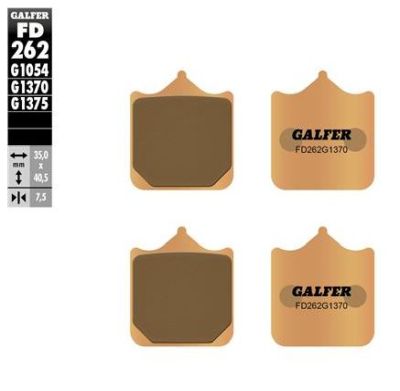 Pastillas de freno Galfer FD262G1370 Compuesto Semi Metal