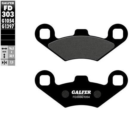 Pastillas de freno Galfer FD303G1054 Compuesto Semi Metal