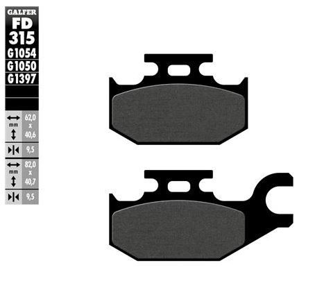 Pastillas de freno Galfer FD315G1050 Compuesto Scooter