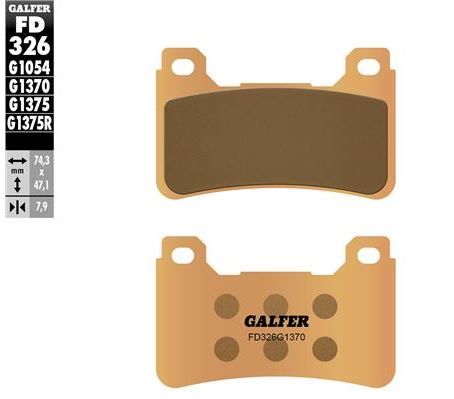 Pastillas de freno Galfer FD326G1370 Compuesto Sinter Street