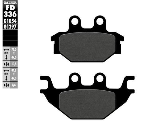 Pastillas de freno Galfer FD336G1054 Compuesto Semi Metal