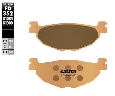 Pastillas de freno Galfer FD352G1380 Compuesto Sinter Scooter