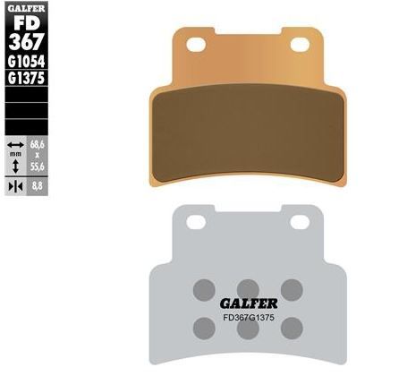 Pastillas de freno Galfer FD367G1375 Compuesto Sinter Sport