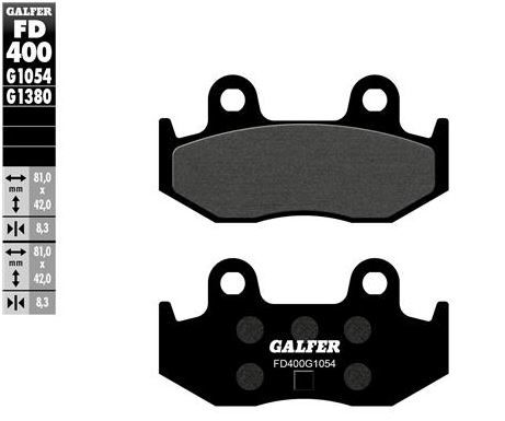 Pastillas de freno Galfer FD400G1054 Compuesto Semi Metal