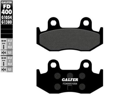 Pastillas de freno Galfer FD400G1054 Compuesto Semi Metal