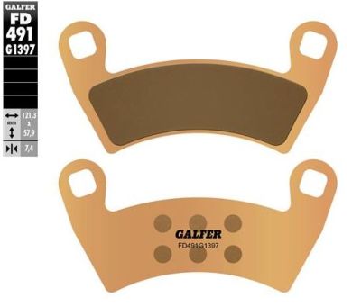 Pastillas de freno Galfer FD491G1397 Compuesto Sinter Quads