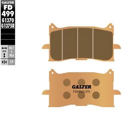 Pastillas de freno Galfer FD499G1370 Compuesto Sinter Street