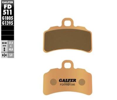 Pastillas de freno Galfer FD065G1805 Compuesto Trial Sinter
