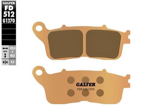 Pastillas de freno Galfer FD512G1370 Compuesto Sinter Street