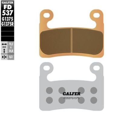 Pastillas de freno Galfer FD537G1375 Compuesto Sinter Sport