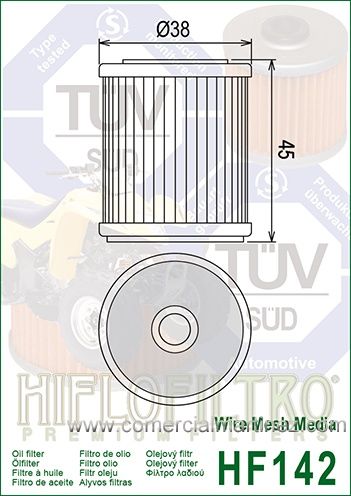 Filtro Aceite Hiflofiltro HF142 1