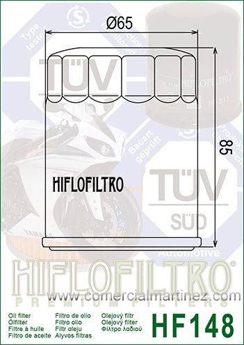 Filtro Aceite Hiflofiltro HF148 1