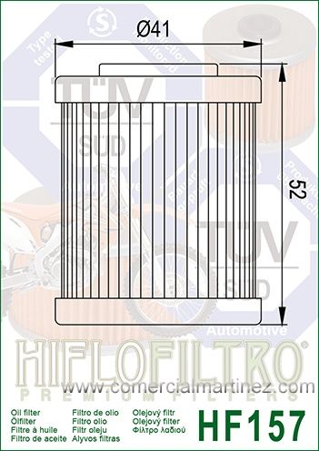 Filtro Aceite Hiflofiltro HF157 1