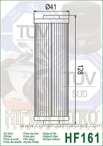 Filtro Aceite Hiflofiltro HF161 1