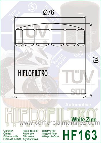 Filtro Aceite Hiflofiltro HF163 1