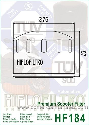 Filtro Aceite Hiflofiltro HF184 1