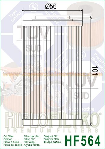 Filtro Aceite Hiflofiltro HF564 1