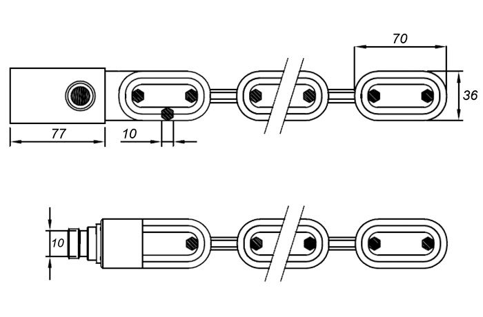 Antirrobo de cadena IFAM C10, Longitud 120 cm. 5
