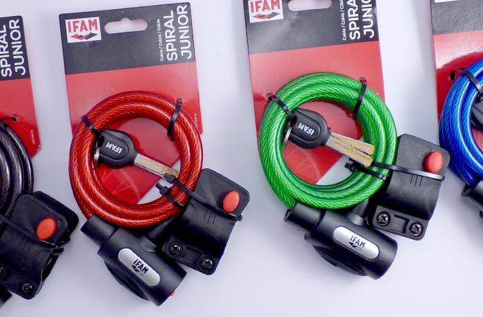 Antirrobo IFAM SPIRAL JUNIOR Cable BICI ROJO 4