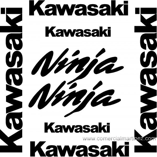 Kit adhesivos Kawasaki Negros