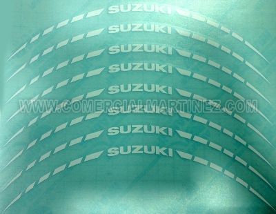 Kit adhesivos llanta Suzuki Blancos