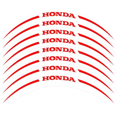 Kit adhesivos llanta Honda Rojos