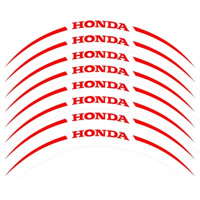 Kit adhesivos llanta Honda Rojos