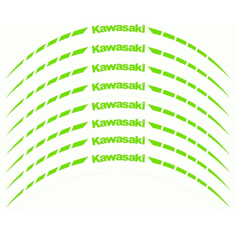 Kit adhesivos llanta Kawasaki Verdes