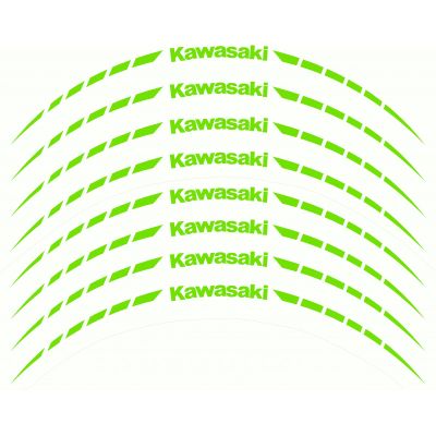 Kit adhesivos llanta Kawasaki Verdes