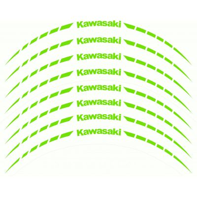 Kit adhesivos llanta Kawasaki Verdes