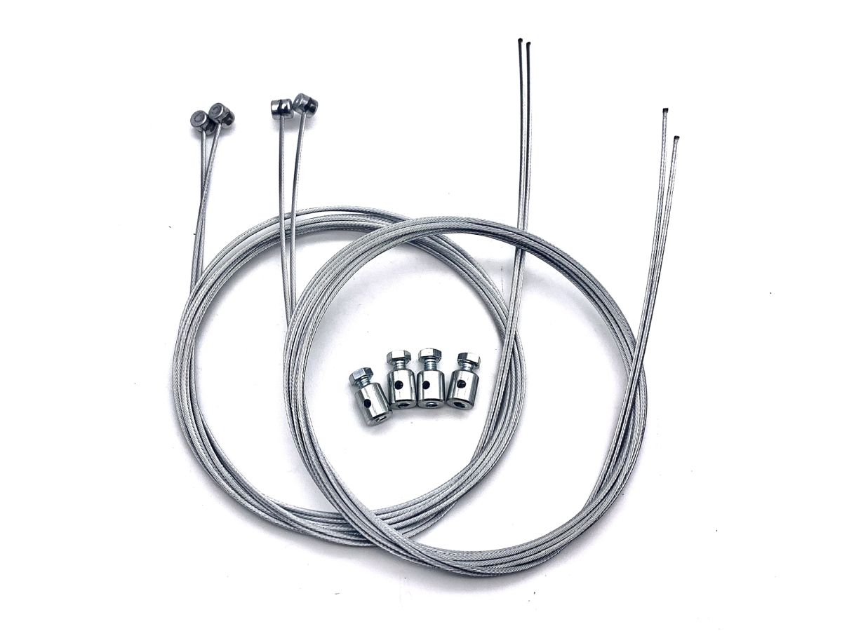 SET 4 Cables embrague 8X8 1900 mm. INOX + 4 Sujetacables 10x12 mm.