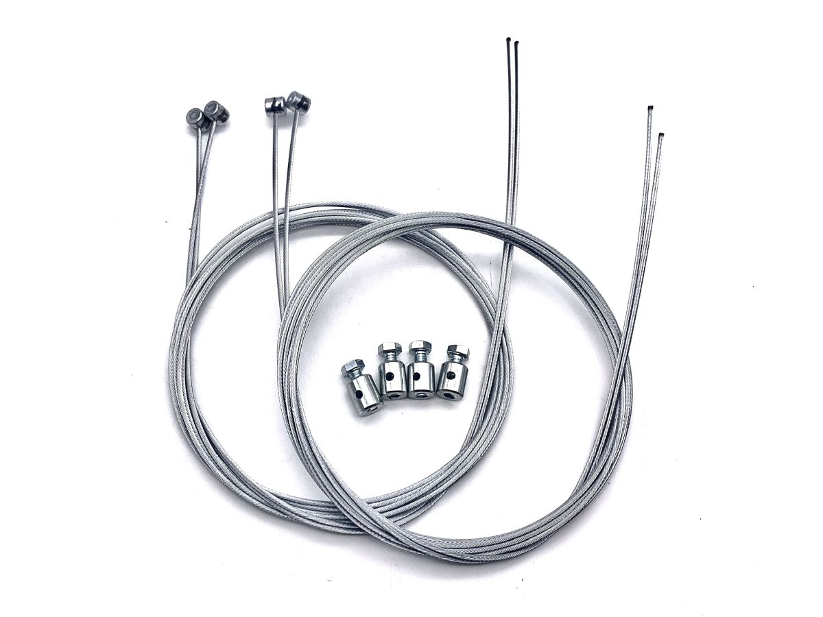 SET 4 Cables embrague 8X8 1900 mm. + 4 Sujetacables 10x12 mm.