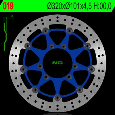 Disco de freno 320 x 101 x 4,5 NG 019